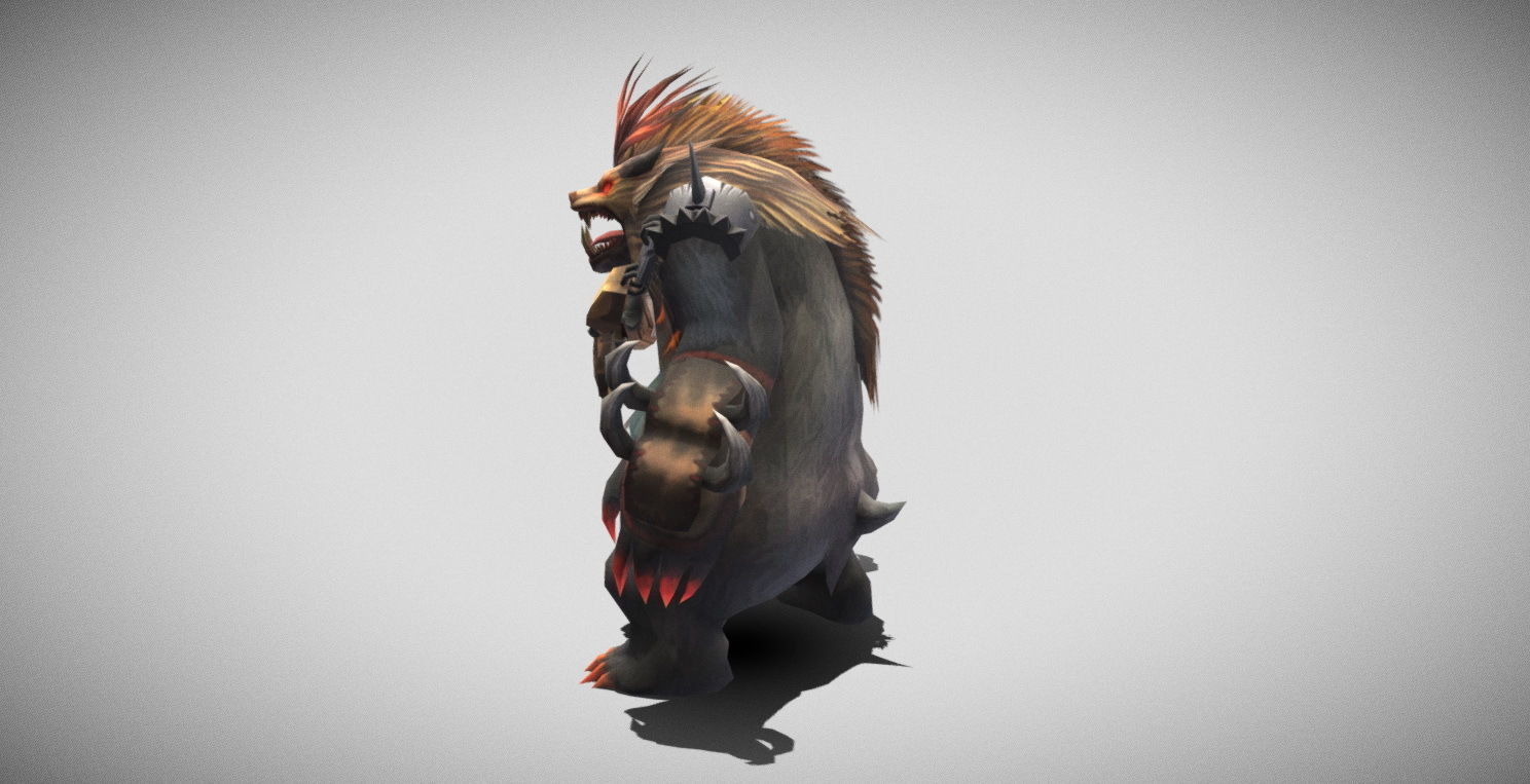 Dungeon Fantasy Monster - Red-haired Bear Low-poly 3D model_15