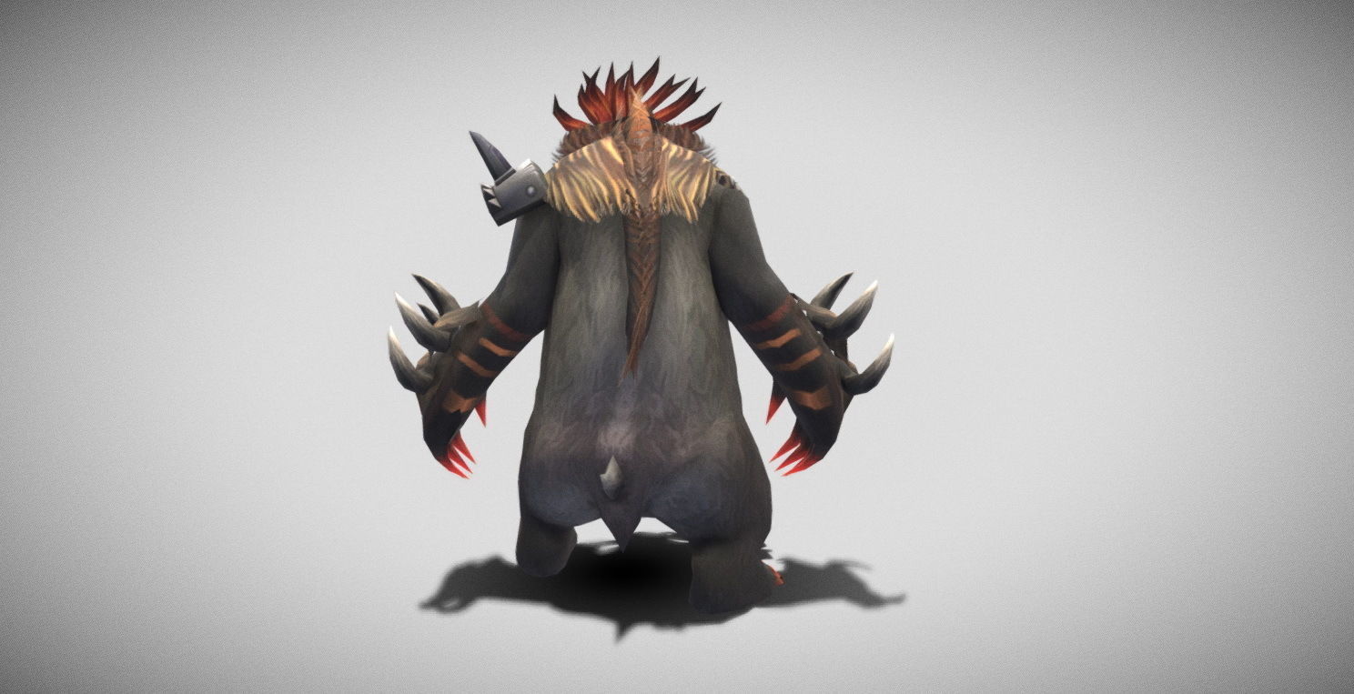 Dungeon Fantasy Monster - Red-haired Bear Low-poly 3D model_13