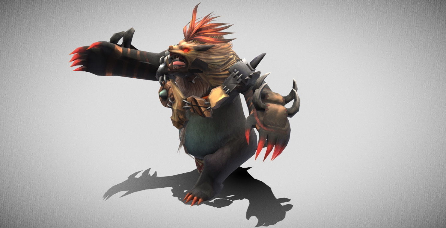 Dungeon Fantasy Monster - Red-haired Bear Low-poly 3D model_29
