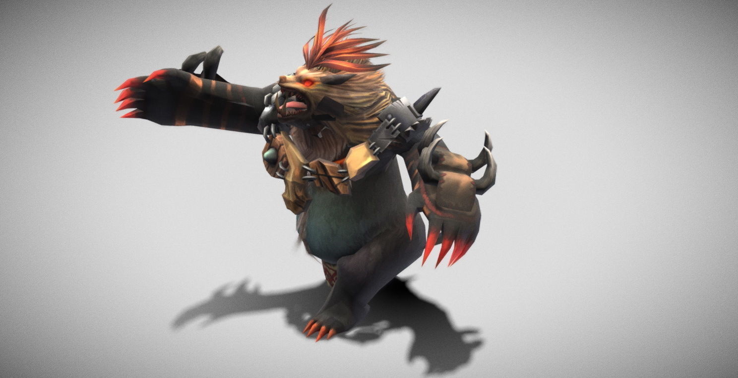 Dungeon Fantasy Monster - Red-haired Bear Low-poly 3D model_28