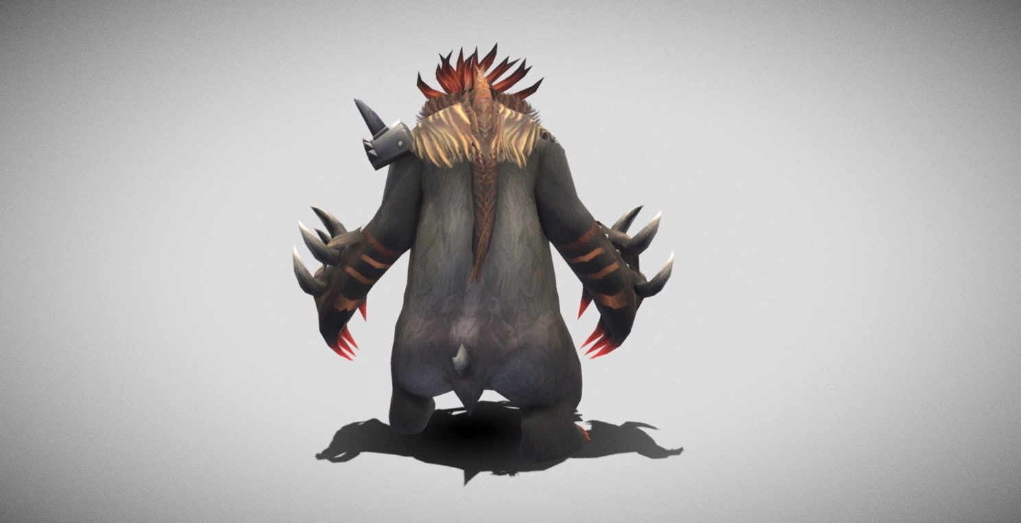 Dungeon Fantasy Monster - Red-haired Bear Low-poly 3D model_12