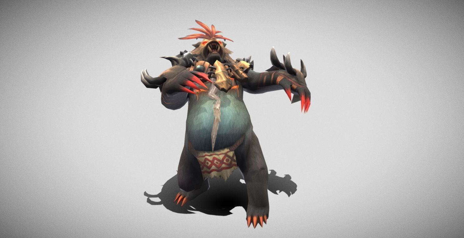 Dungeon Fantasy Monster - Red-haired Bear Low-poly 3D model_33