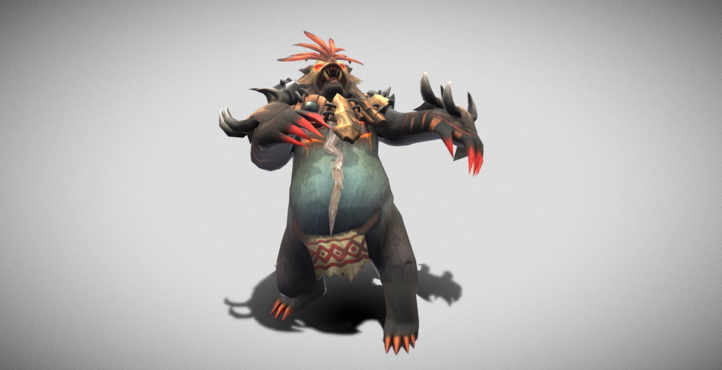 Dungeon Fantasy Monster - Red-haired Bear Low-poly 3D model_32