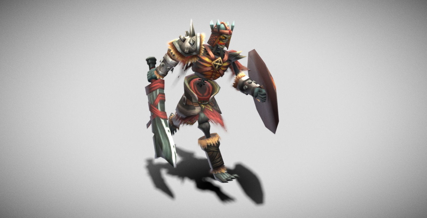 Dungeon Fantasy Monster - Skeleton Warrior Low-poly 3D model_13