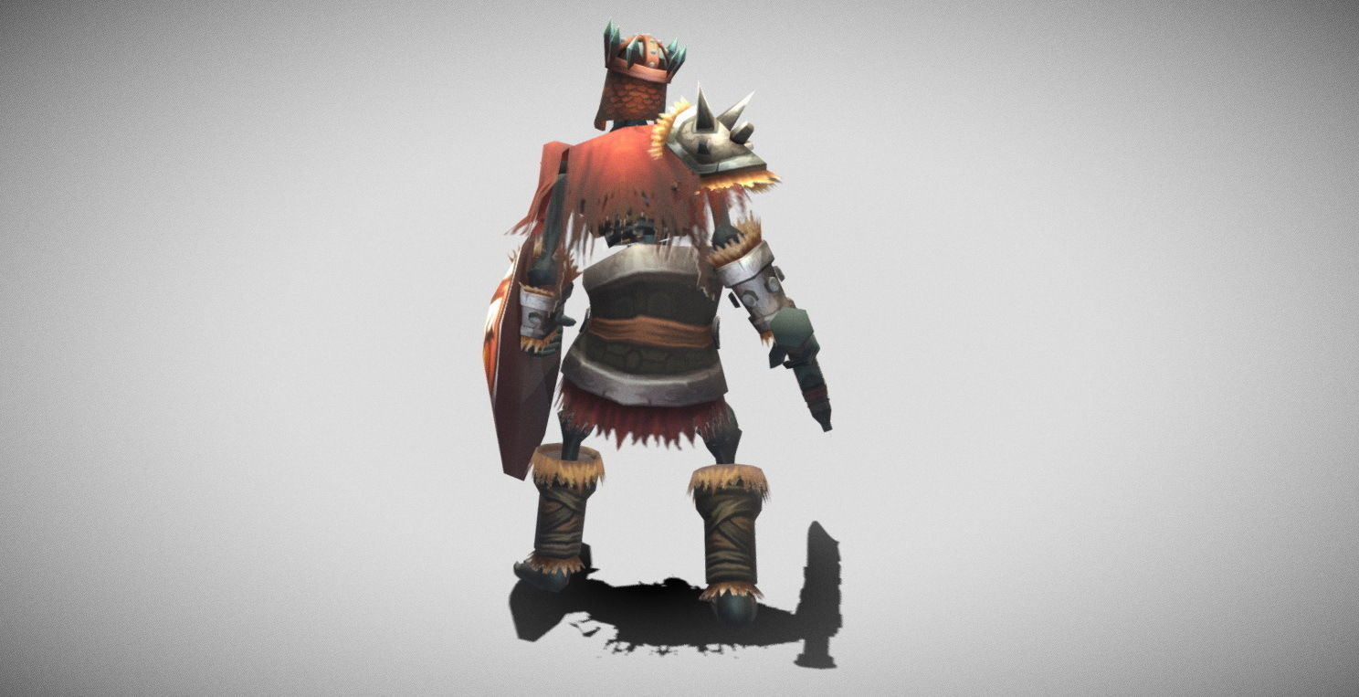 Dungeon Fantasy Monster - Skeleton Warrior Low-poly 3D model_8