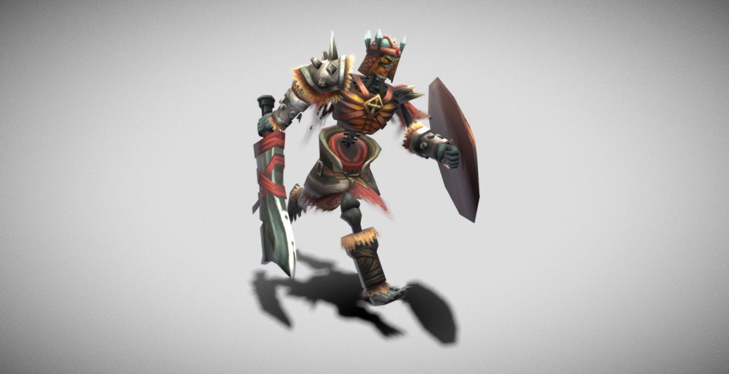 Dungeon Fantasy Monster - Skeleton Warrior Low-poly 3D model_12
