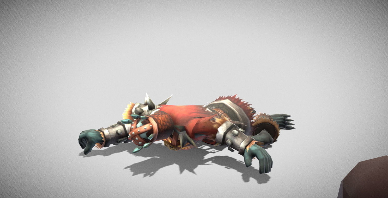 Dungeon Fantasy Monster - Skeleton Warrior Low-poly 3D model_27