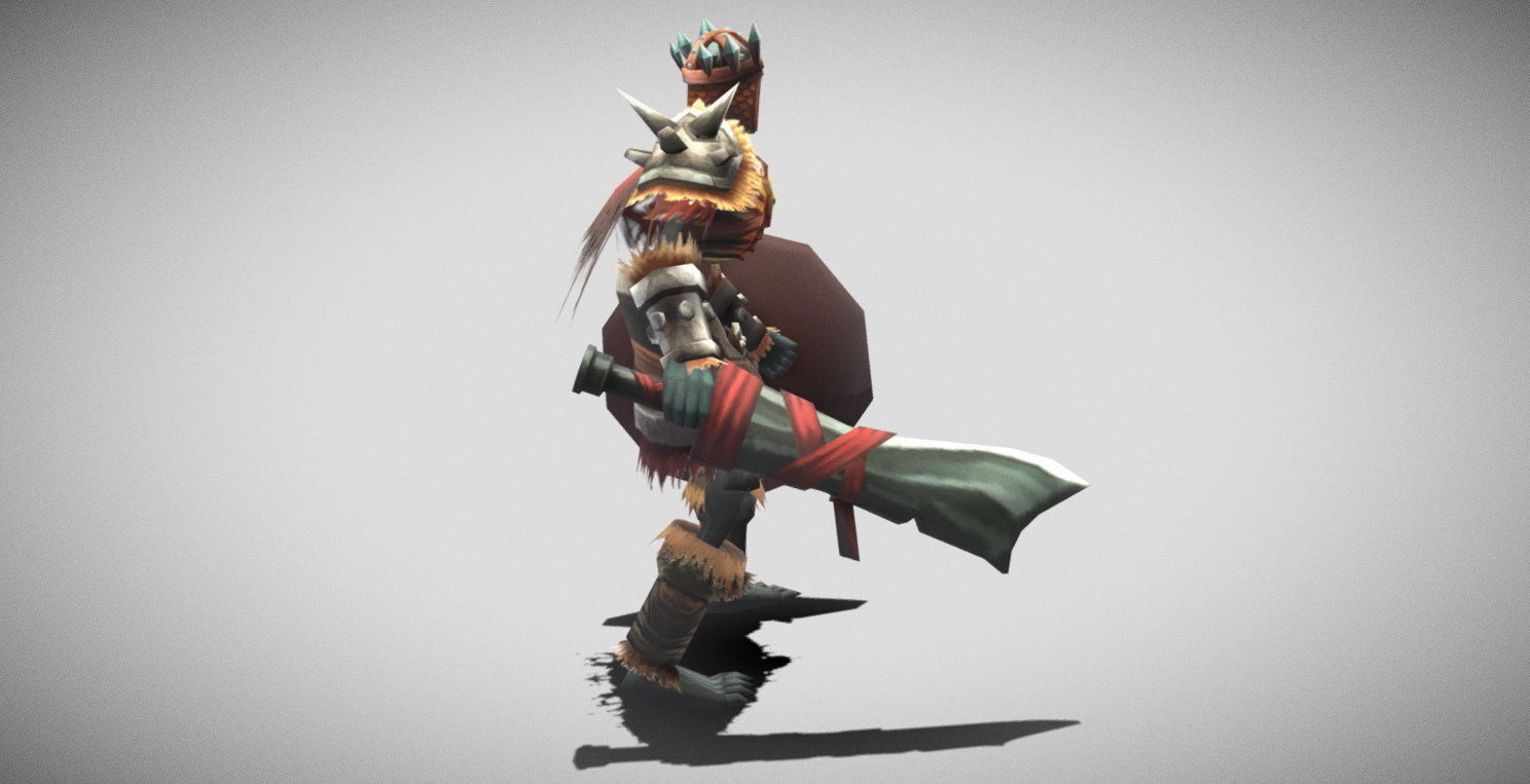 Dungeon Fantasy Monster - Skeleton Warrior Low-poly 3D model_7