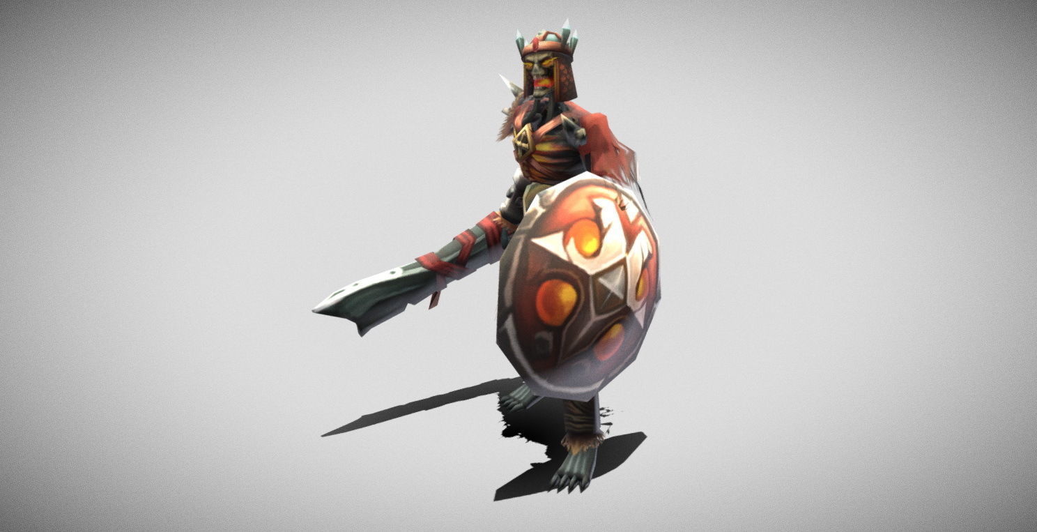 Dungeon Fantasy Monster - Skeleton Warrior Low-poly 3D model_10