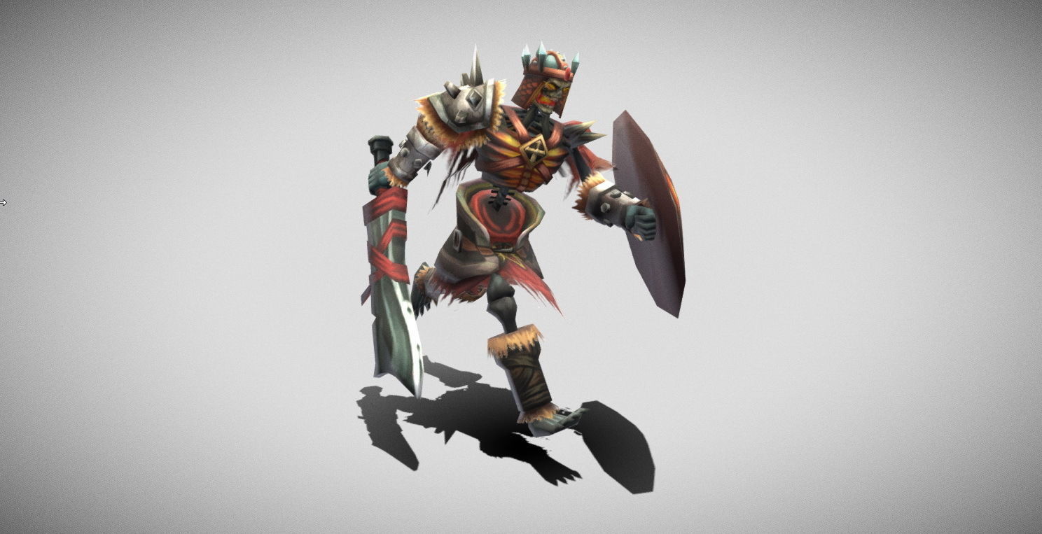 Dungeon Fantasy Monster - Skeleton Warrior Low-poly 3D model_11