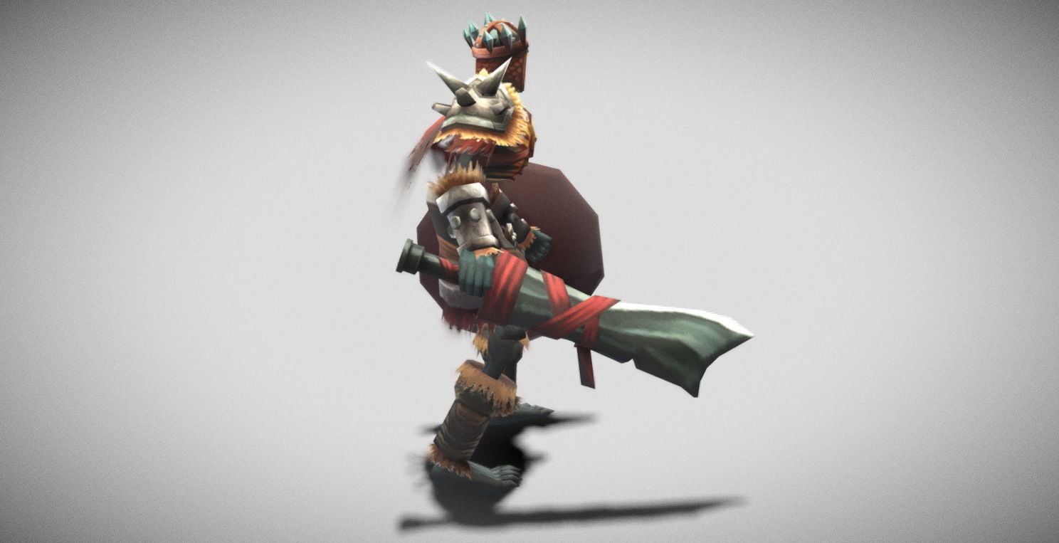 Dungeon Fantasy Monster - Skeleton Warrior Low-poly 3D model_6