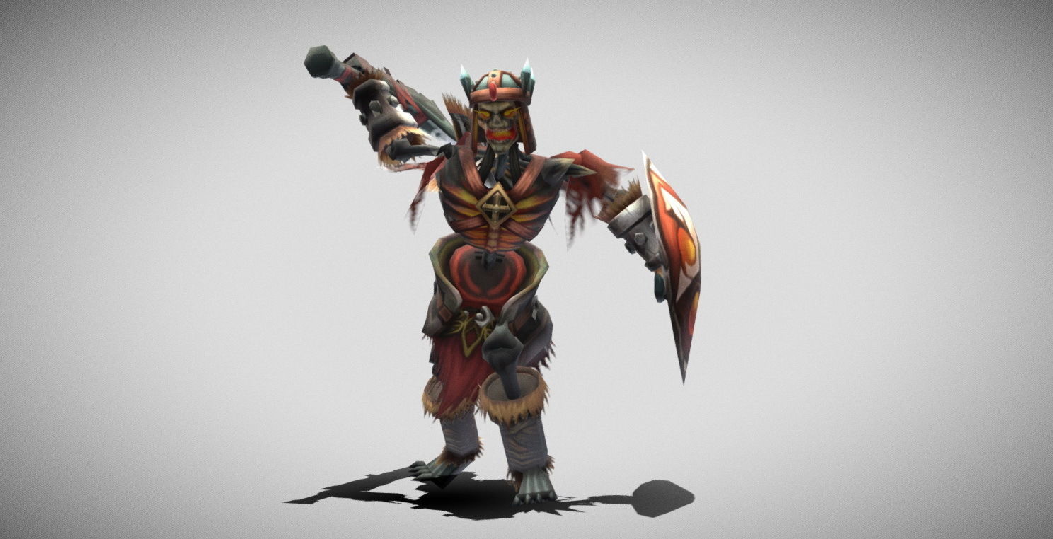 Dungeon Fantasy Monster - Skeleton Warrior Low-poly 3D model_22