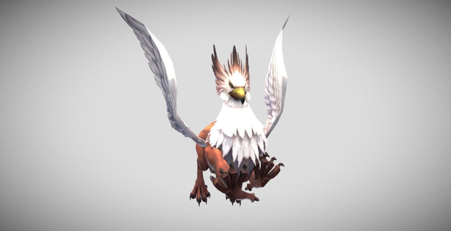 Dungeon Fantasy Monster - Gryphon Low-poly 3D model_18