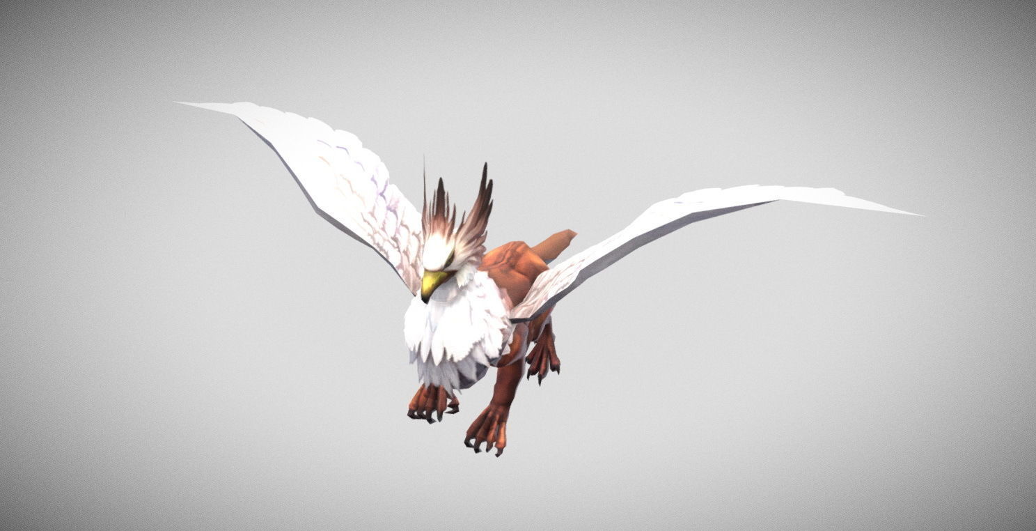 Dungeon Fantasy Monster - Gryphon Low-poly 3D model_3