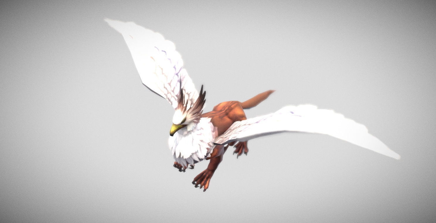Dungeon Fantasy Monster - Gryphon Low-poly 3D model_10