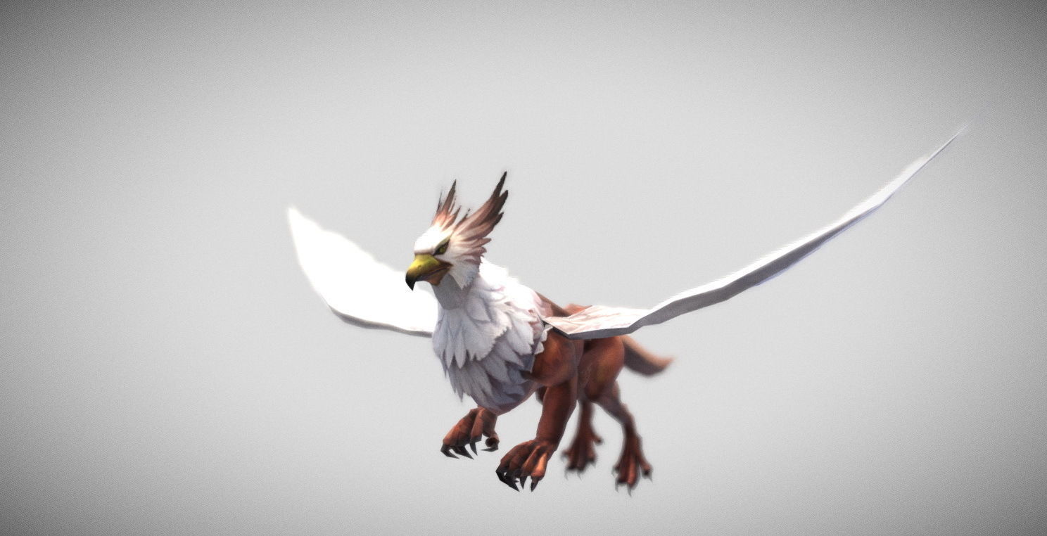 Dungeon Fantasy Monster - Gryphon Low-poly 3D model_11