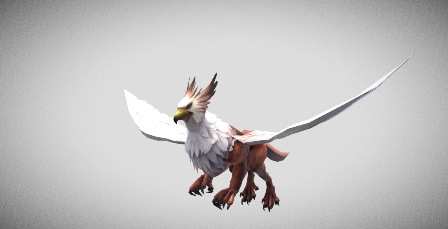 Dungeon Fantasy Monster - Gryphon Low-poly 3D model_12