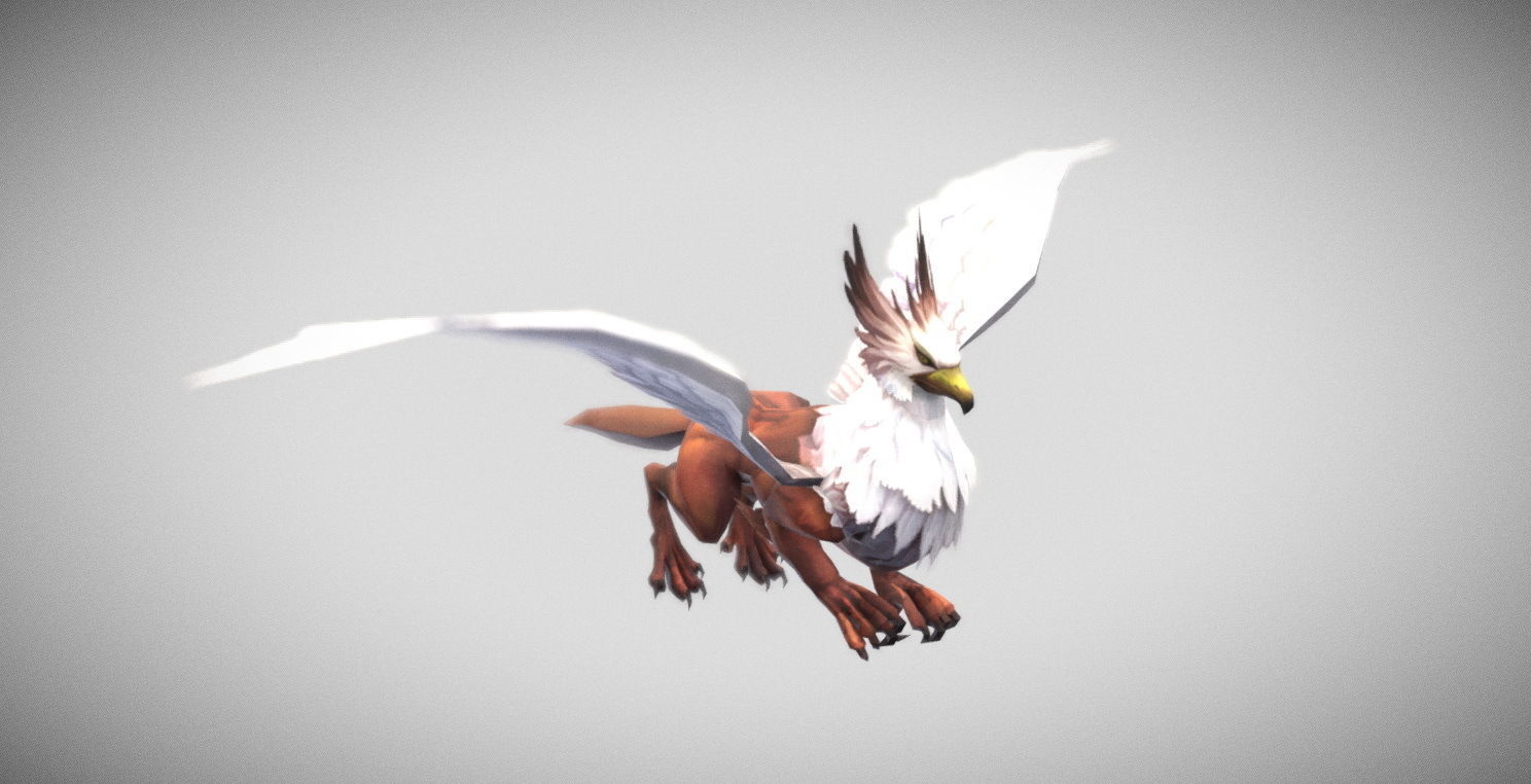 Dungeon Fantasy Monster - Gryphon Low-poly 3D model_5