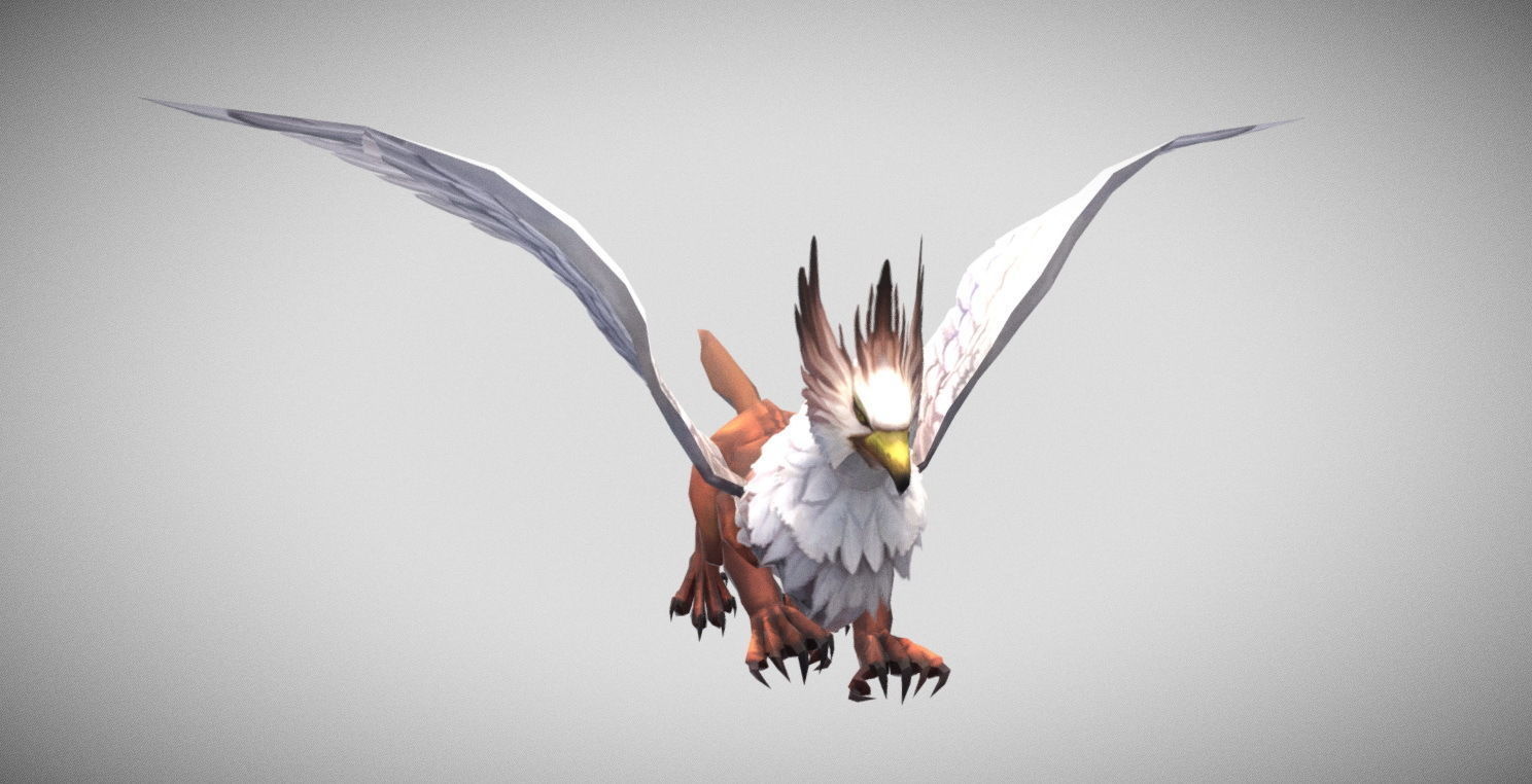 Dungeon Fantasy Monster - Gryphon Low-poly 3D model_15