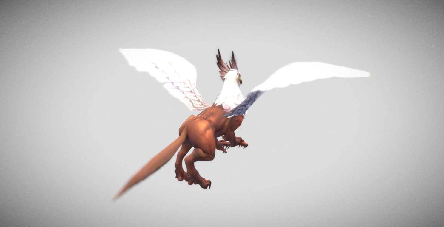 Dungeon Fantasy Monster - Gryphon Low-poly 3D model_6