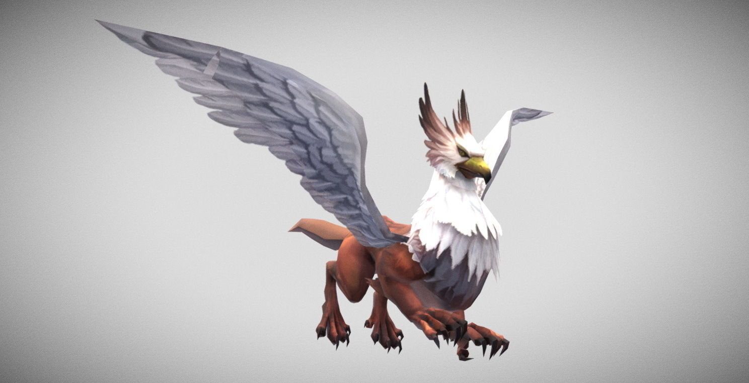Dungeon Fantasy Monster - Gryphon Low-poly 3D model_22