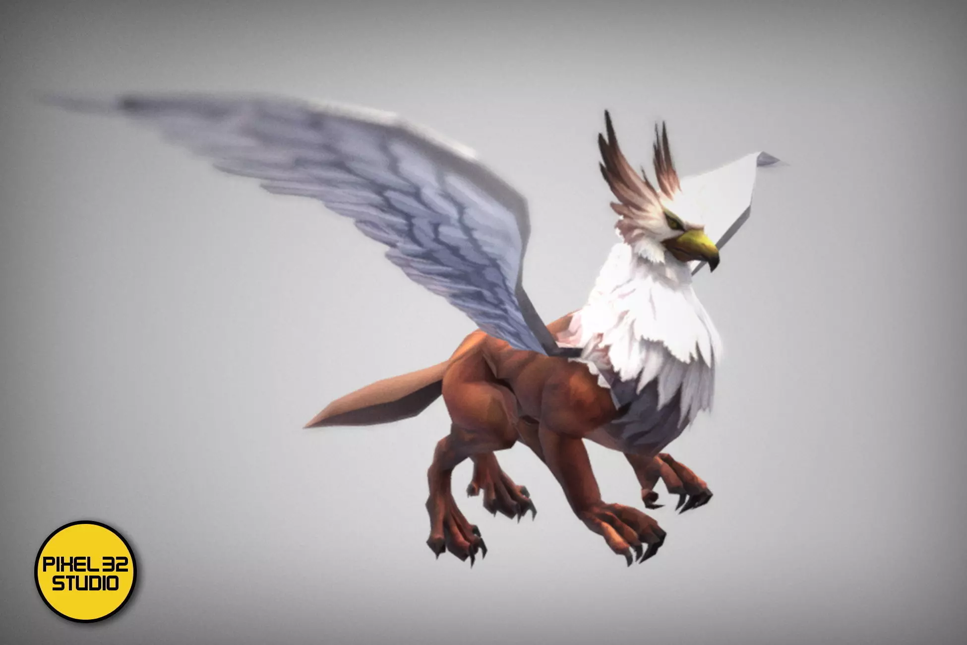 Dungeon Fantasy Monster - Gryphon Low-poly 3D model_0