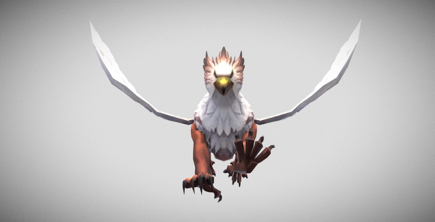 Dungeon Fantasy Monster - Gryphon Low-poly 3D model_19