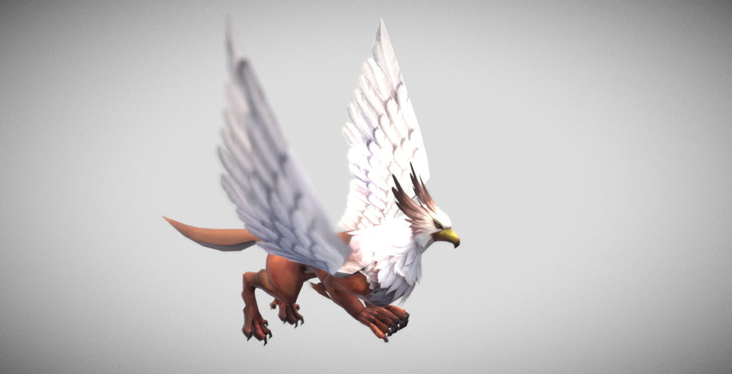Dungeon Fantasy Monster - Gryphon Low-poly 3D model_13
