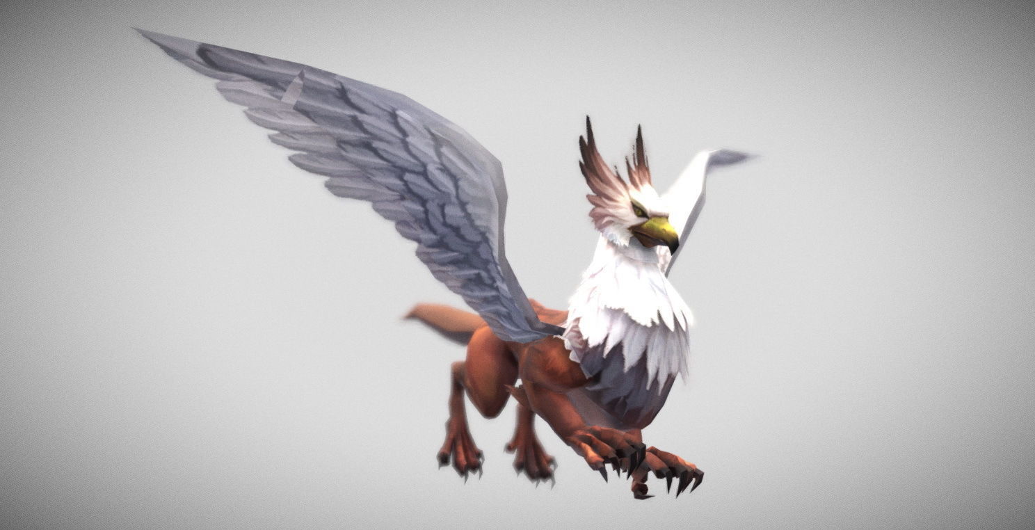 Dungeon Fantasy Monster - Gryphon Low-poly 3D model_21