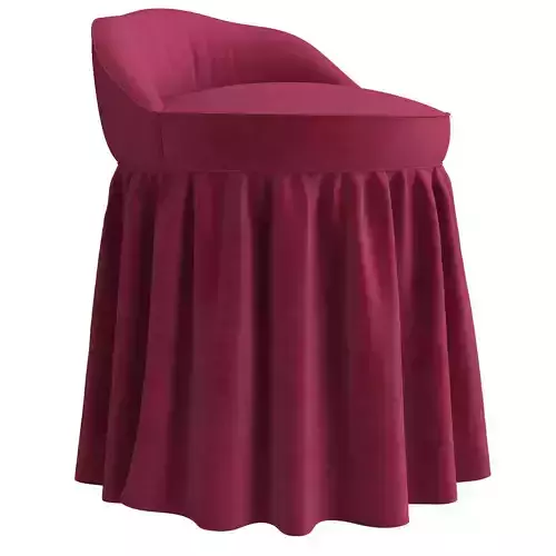 Monogrammed Slipcovered Swivel Stool  Ballard Designs 3d model Low-poly 3D model