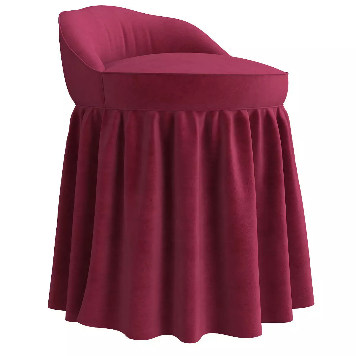 Monogrammed Slipcovered Swivel Stool Ballard Designs 3d model Low-poly 3D model