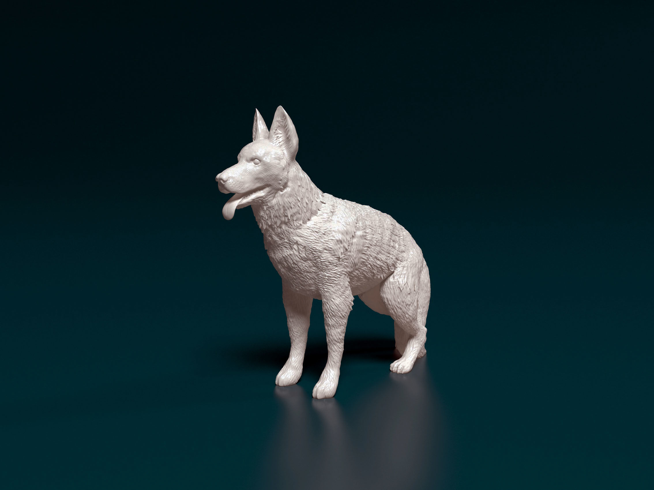 German shepherd 3D print model_3