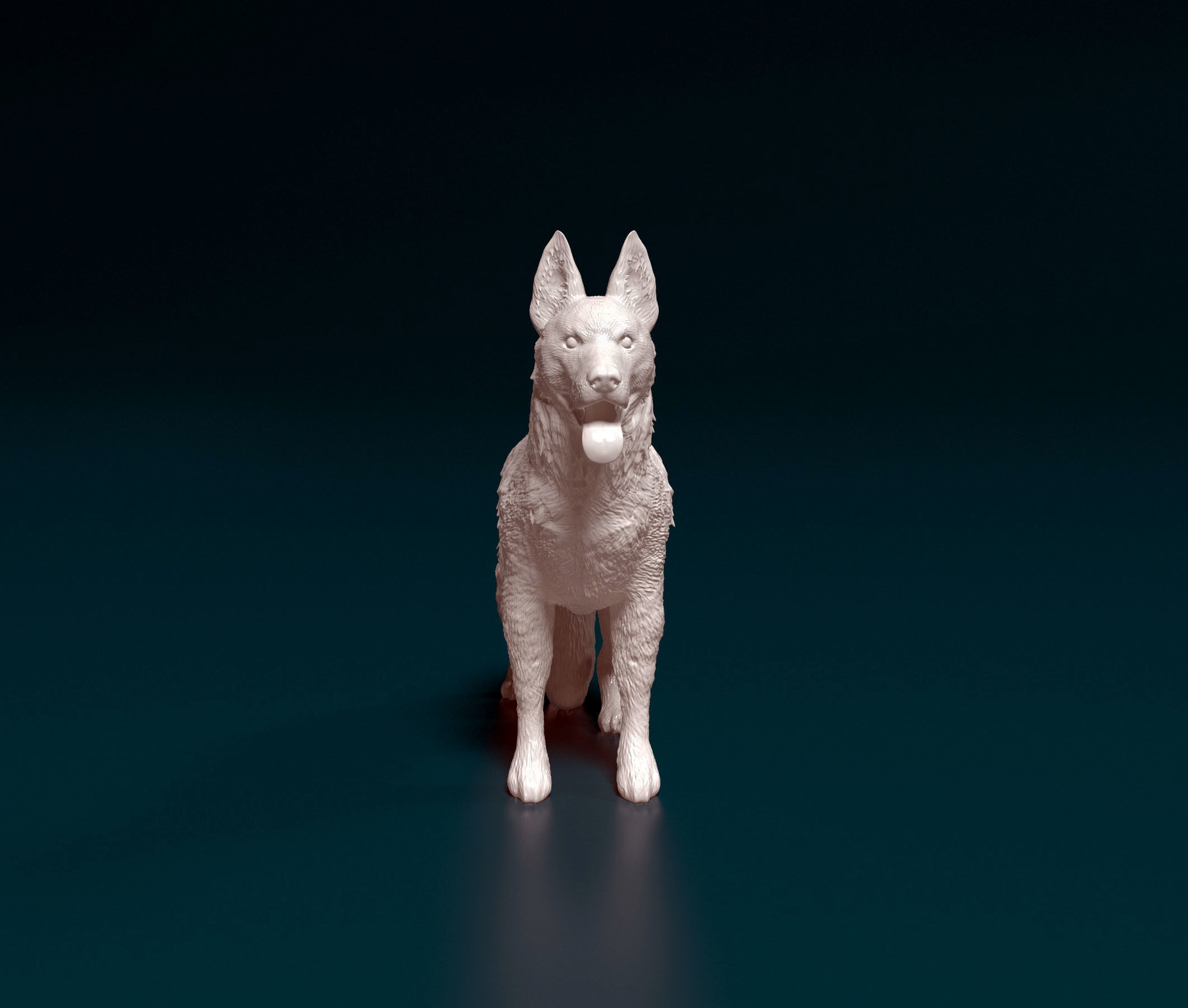 German shepherd 3D print model_2