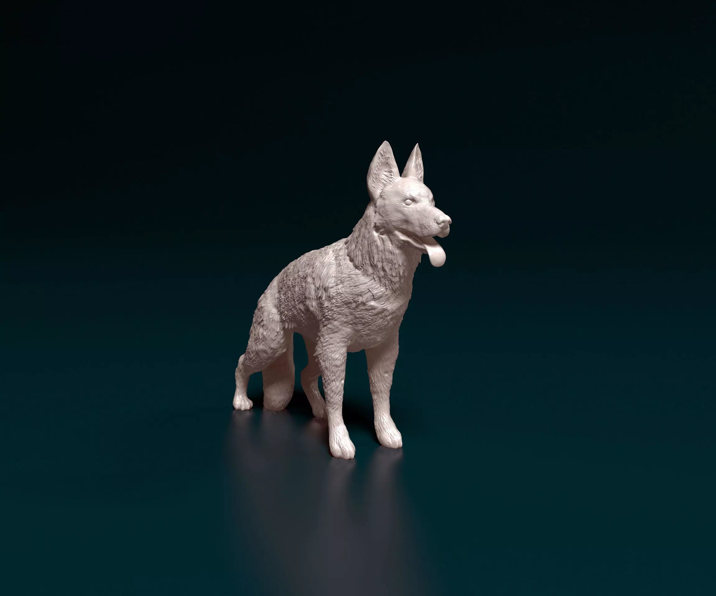 German shepherd 3D print model_0