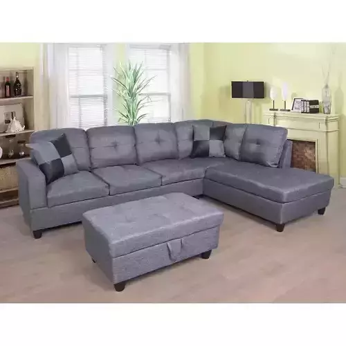 Mendoza Sofa - Chaise - Ottoman 3D model