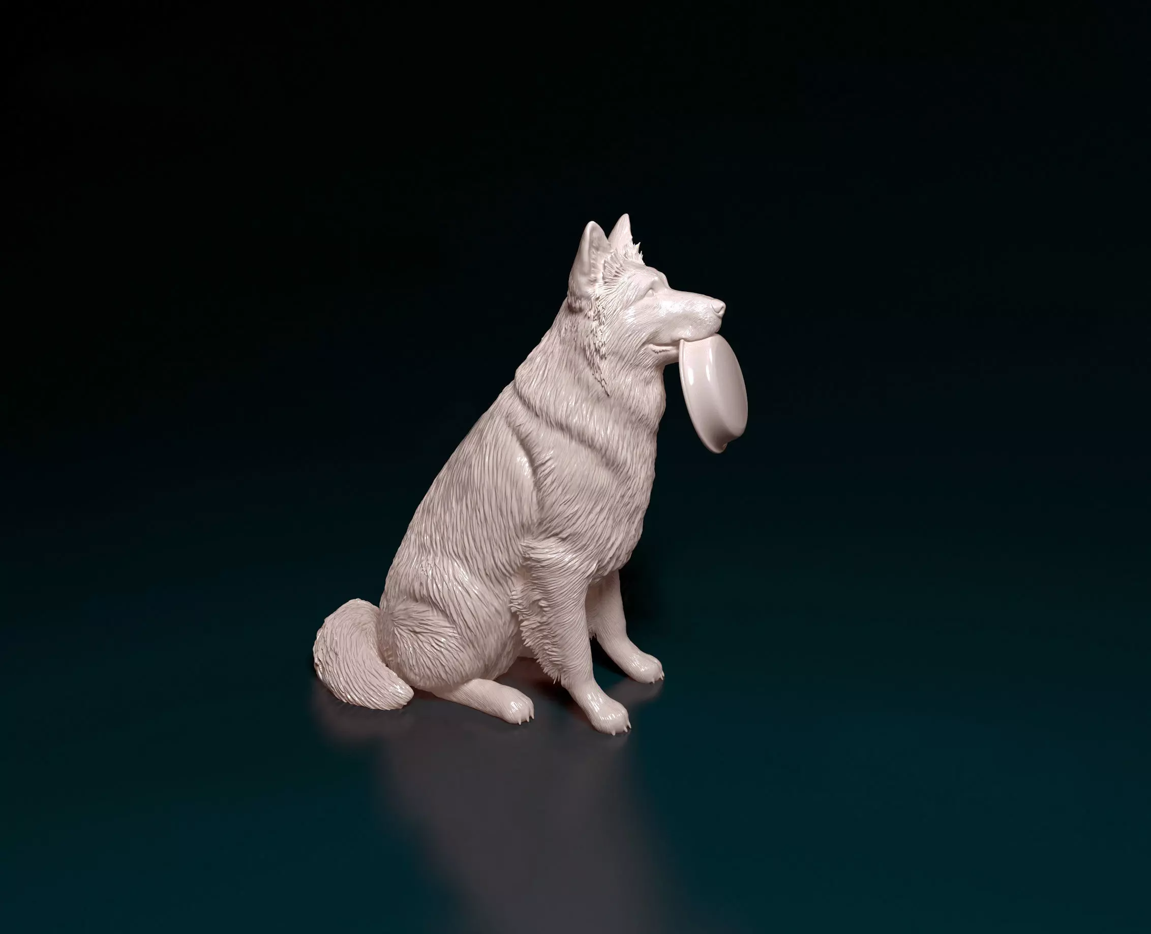 German shepherd long haired 3D print model_0