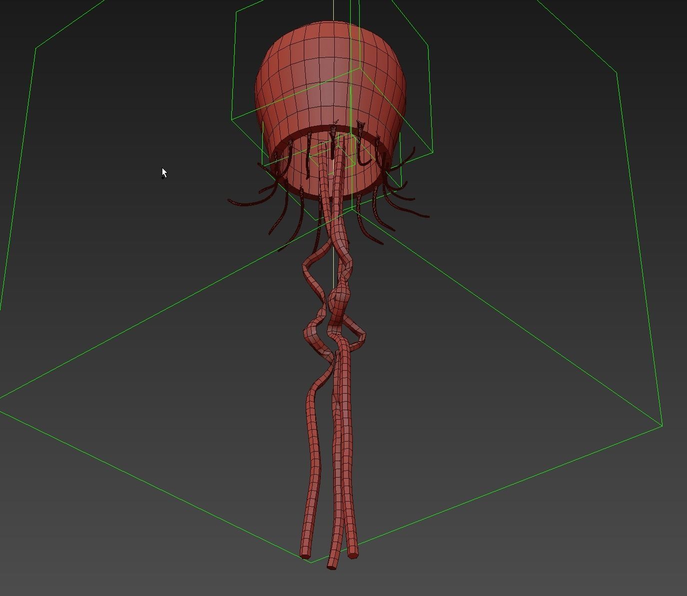 Jellyfish Realistic rigged animated 3D model_13