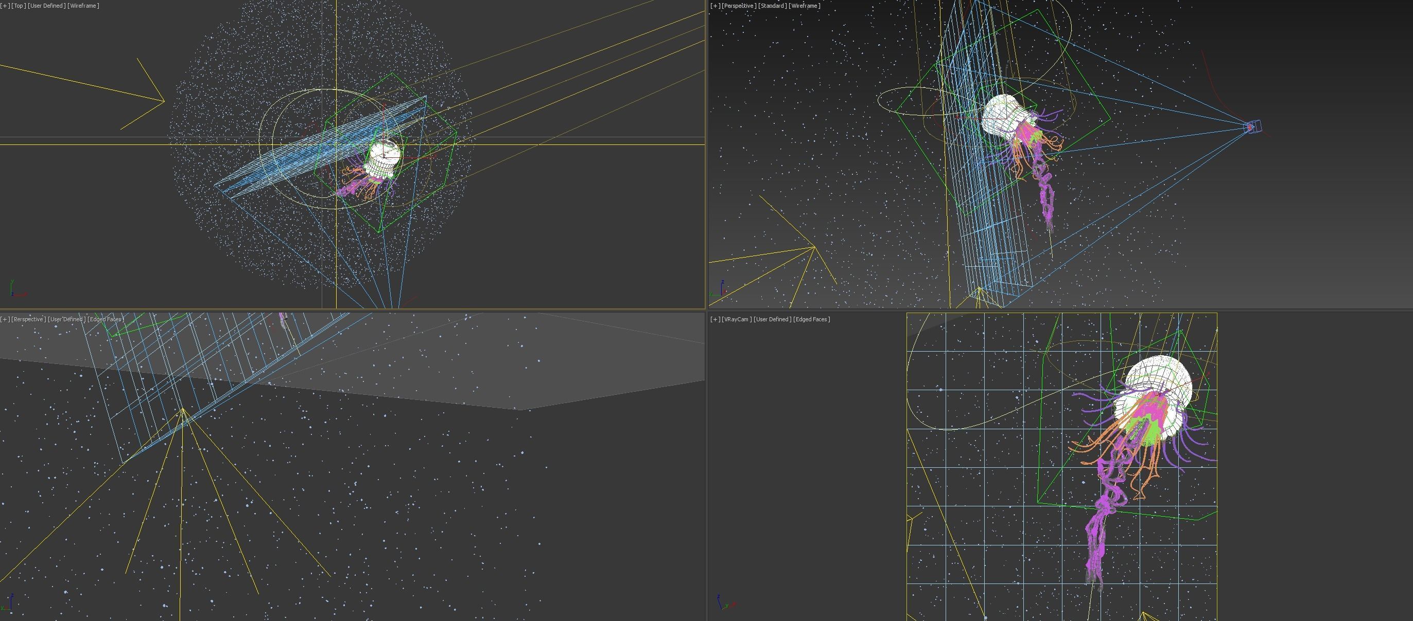 Jellyfish Realistic rigged animated 3D model_15