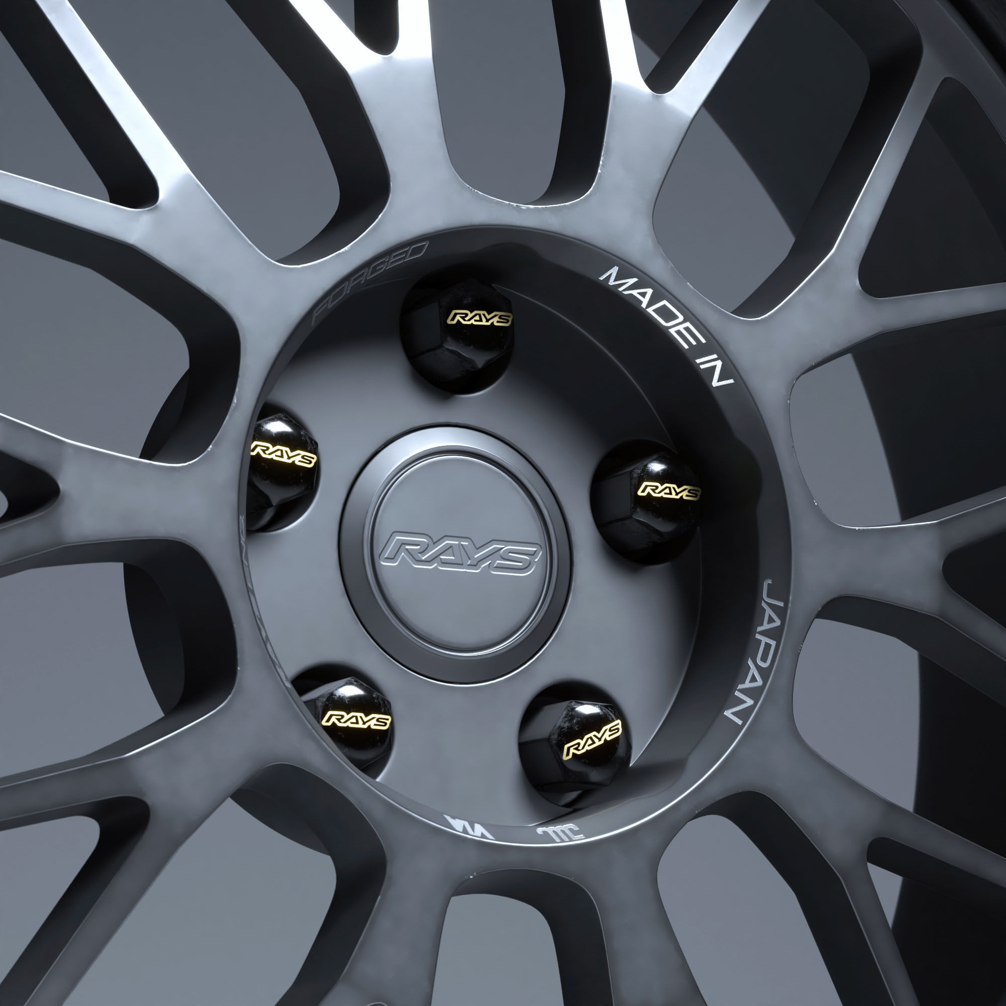 RAYS VOLK RACING 21A Low-poly 3D model_11