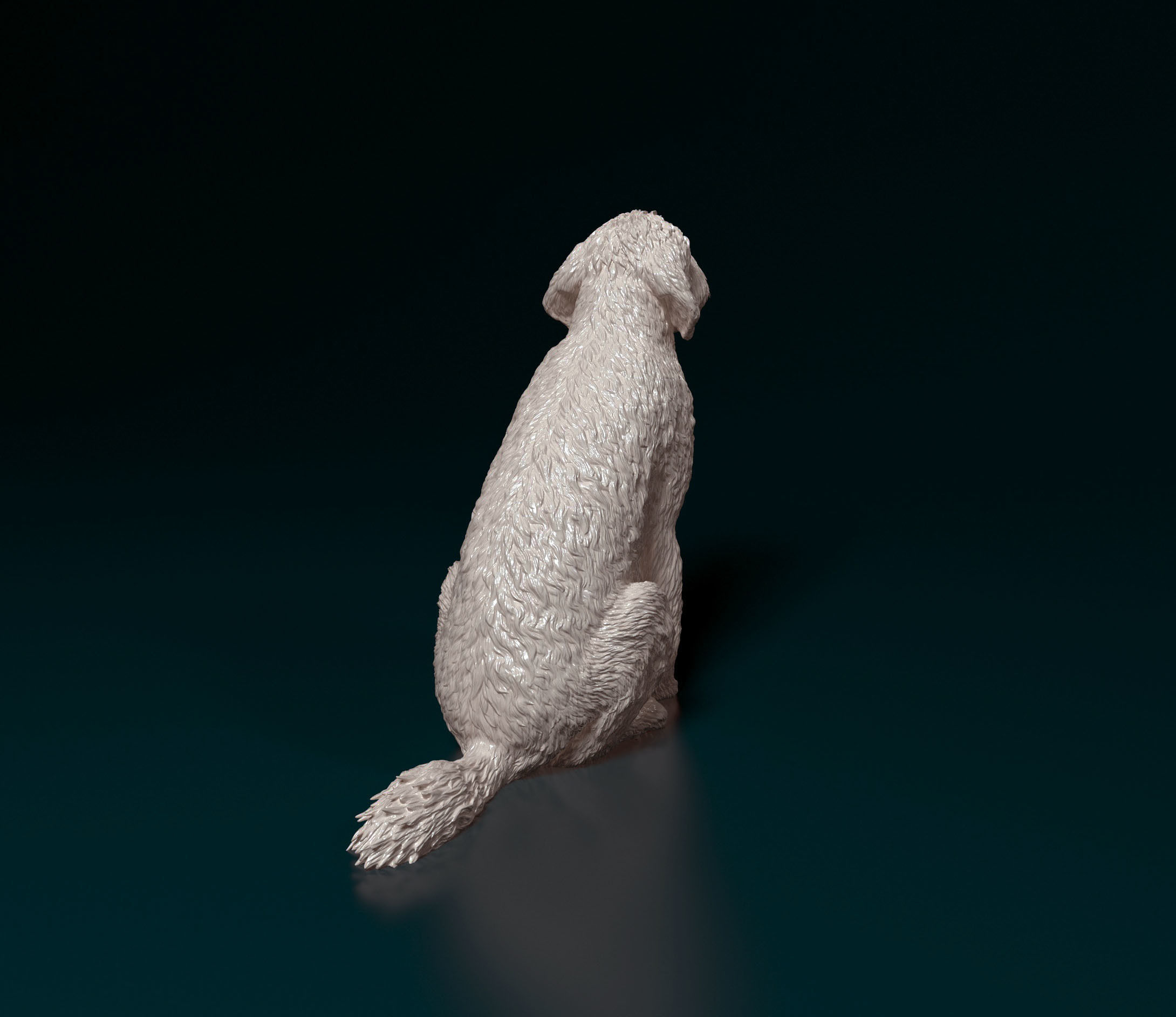 GoldenDoodle figurine of dog 3D print model_2