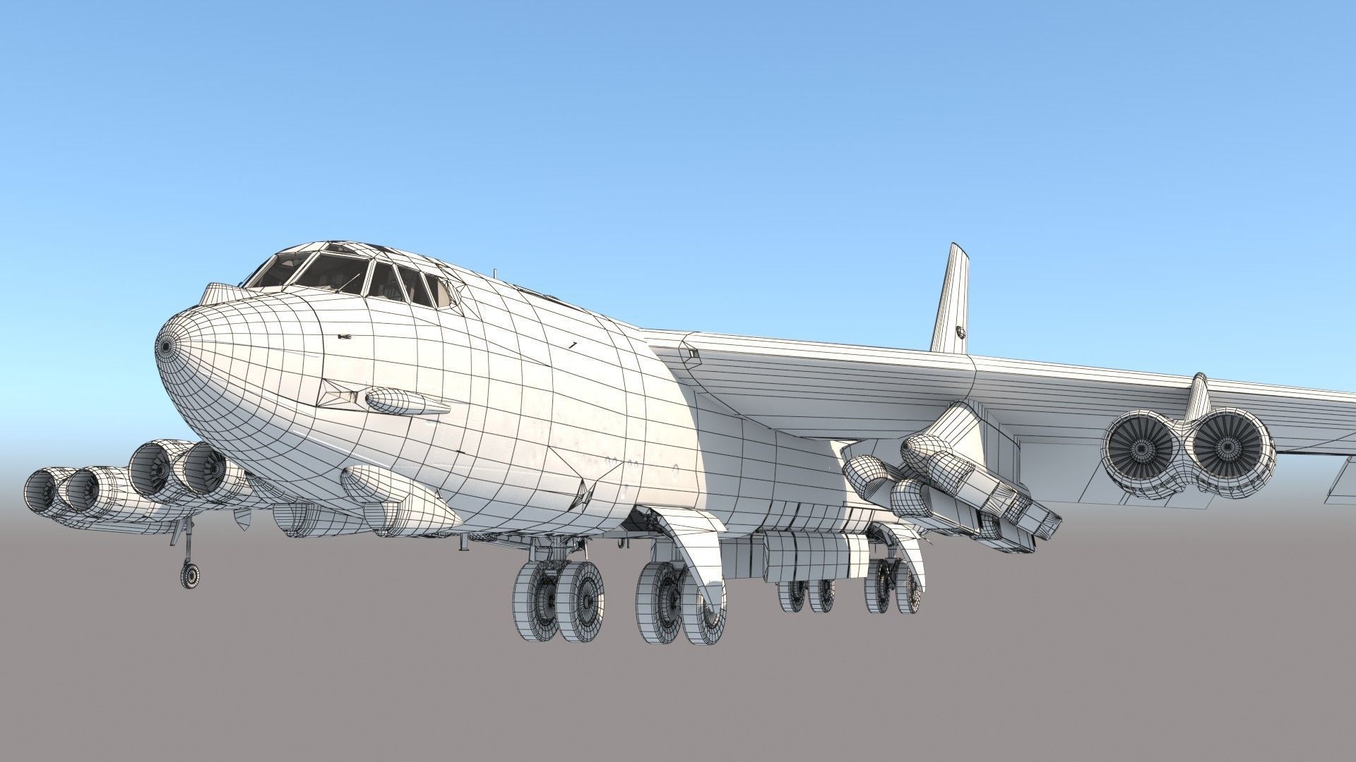 Boeing B-52H Stratofortress 3D model_23