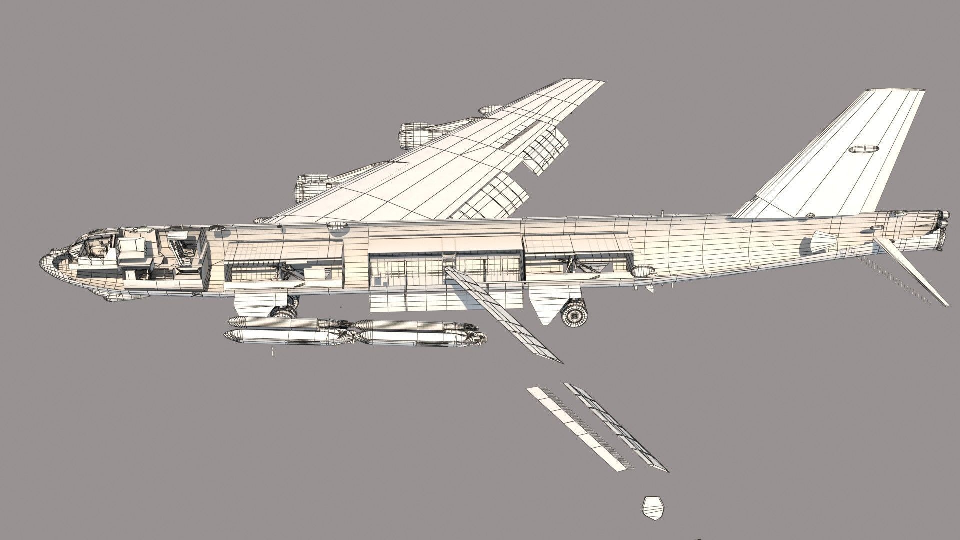 Boeing B-52H Stratofortress 3D model_29