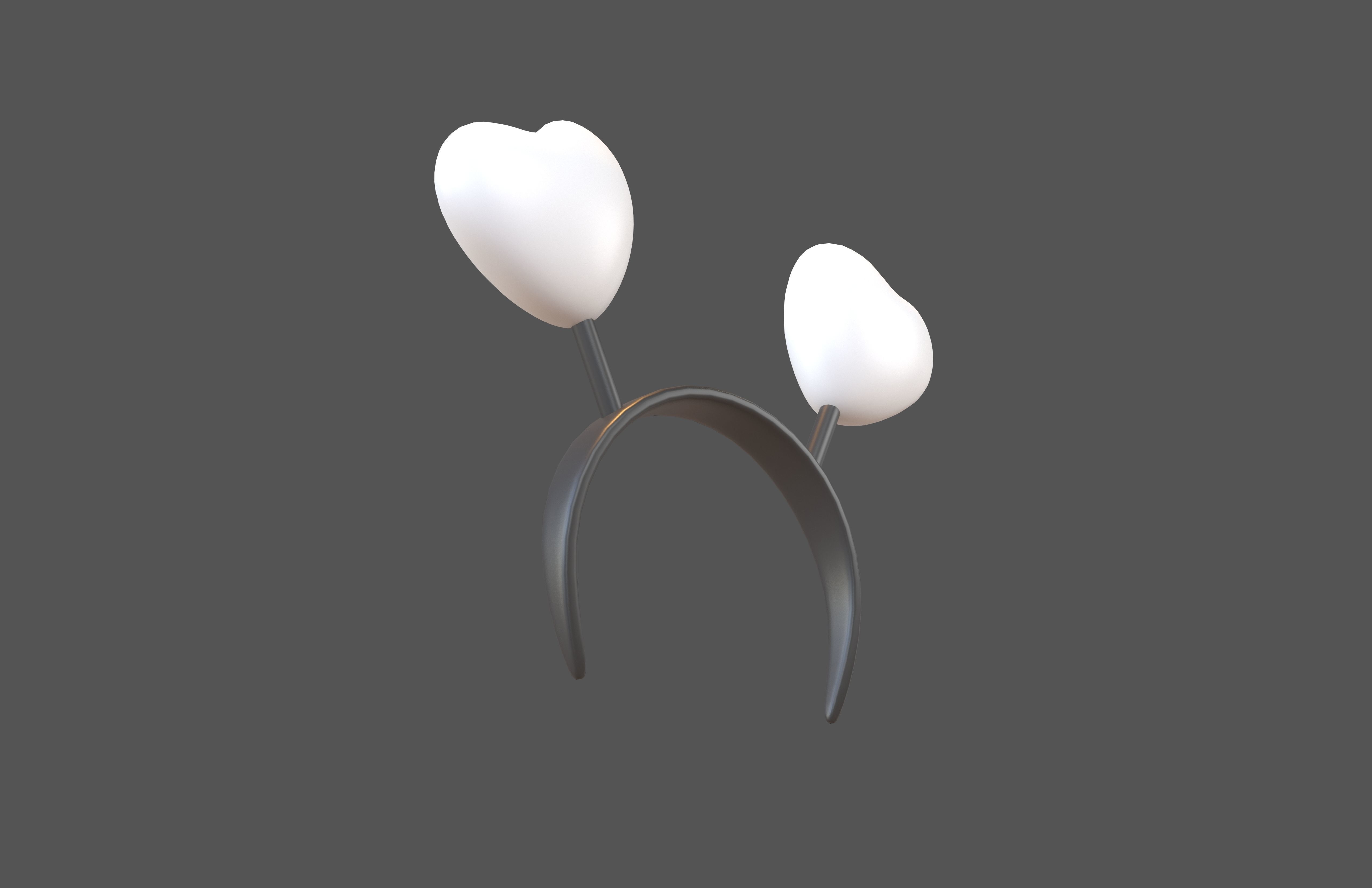 Heart Headband v1 003 Low-poly 3D model_3
