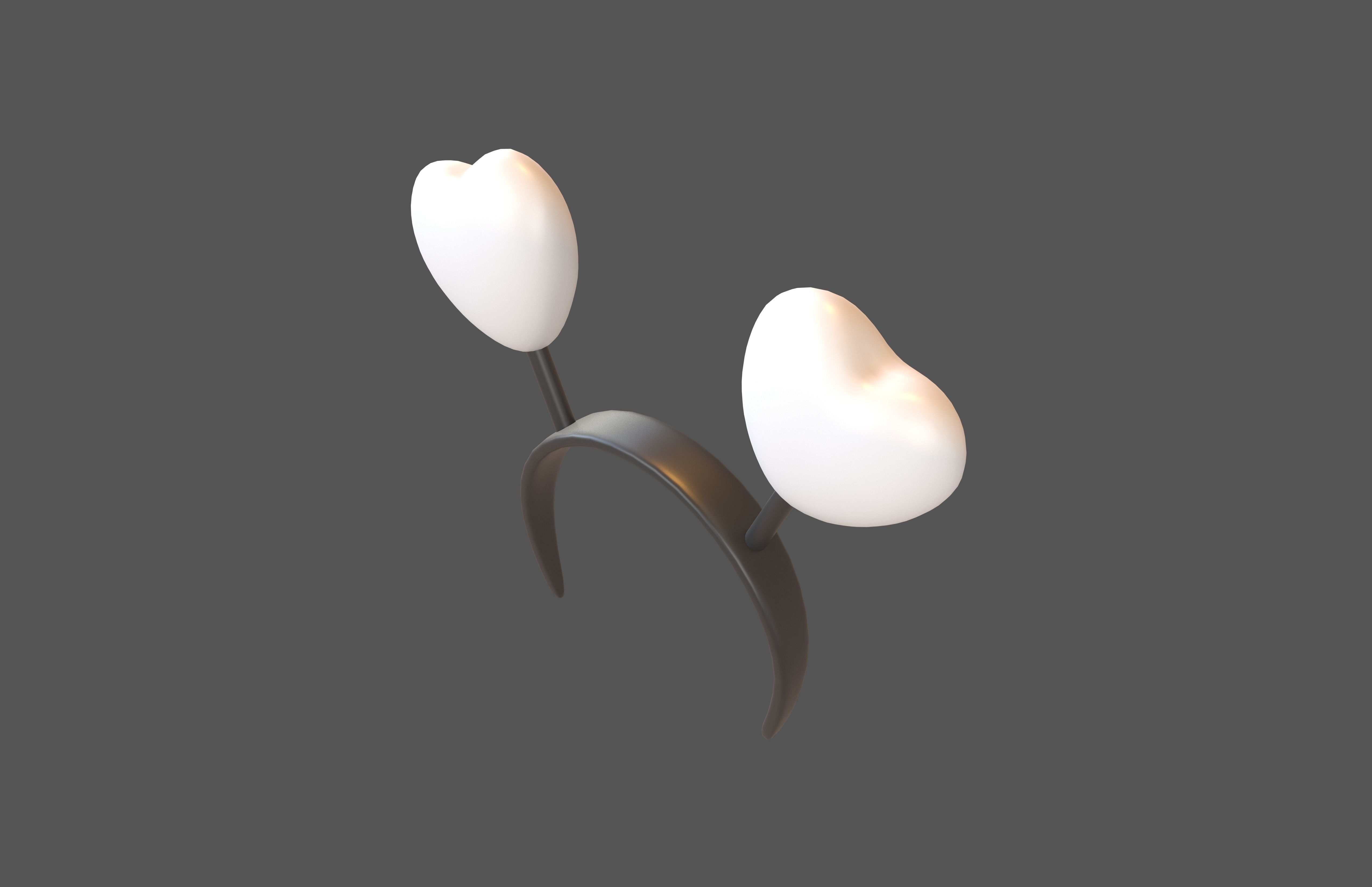 Heart Headband v1 003 Low-poly 3D model_2