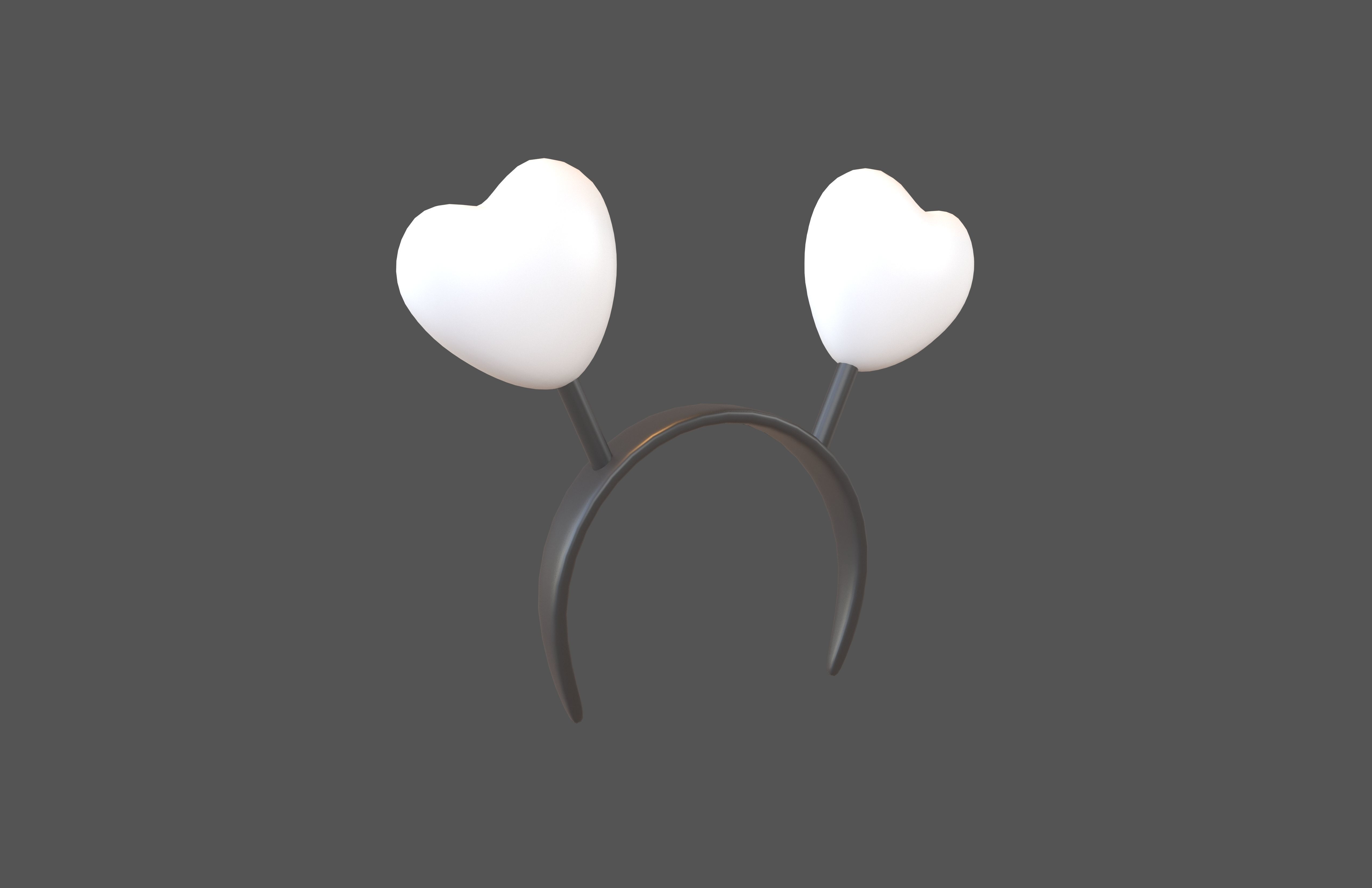 Heart Headband v1 003 Low-poly 3D model_1