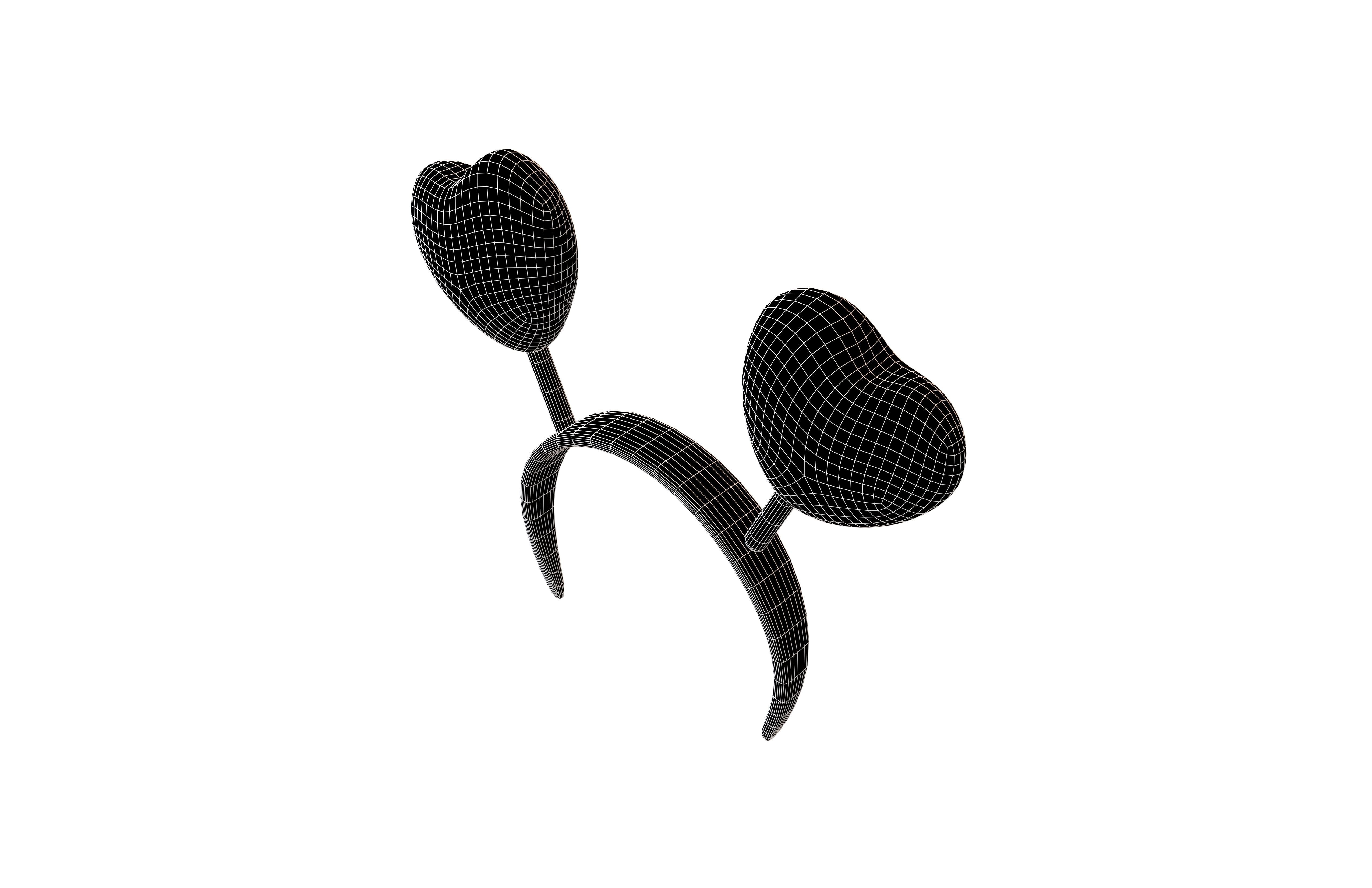 Heart Headband v1 003 Low-poly 3D model_6