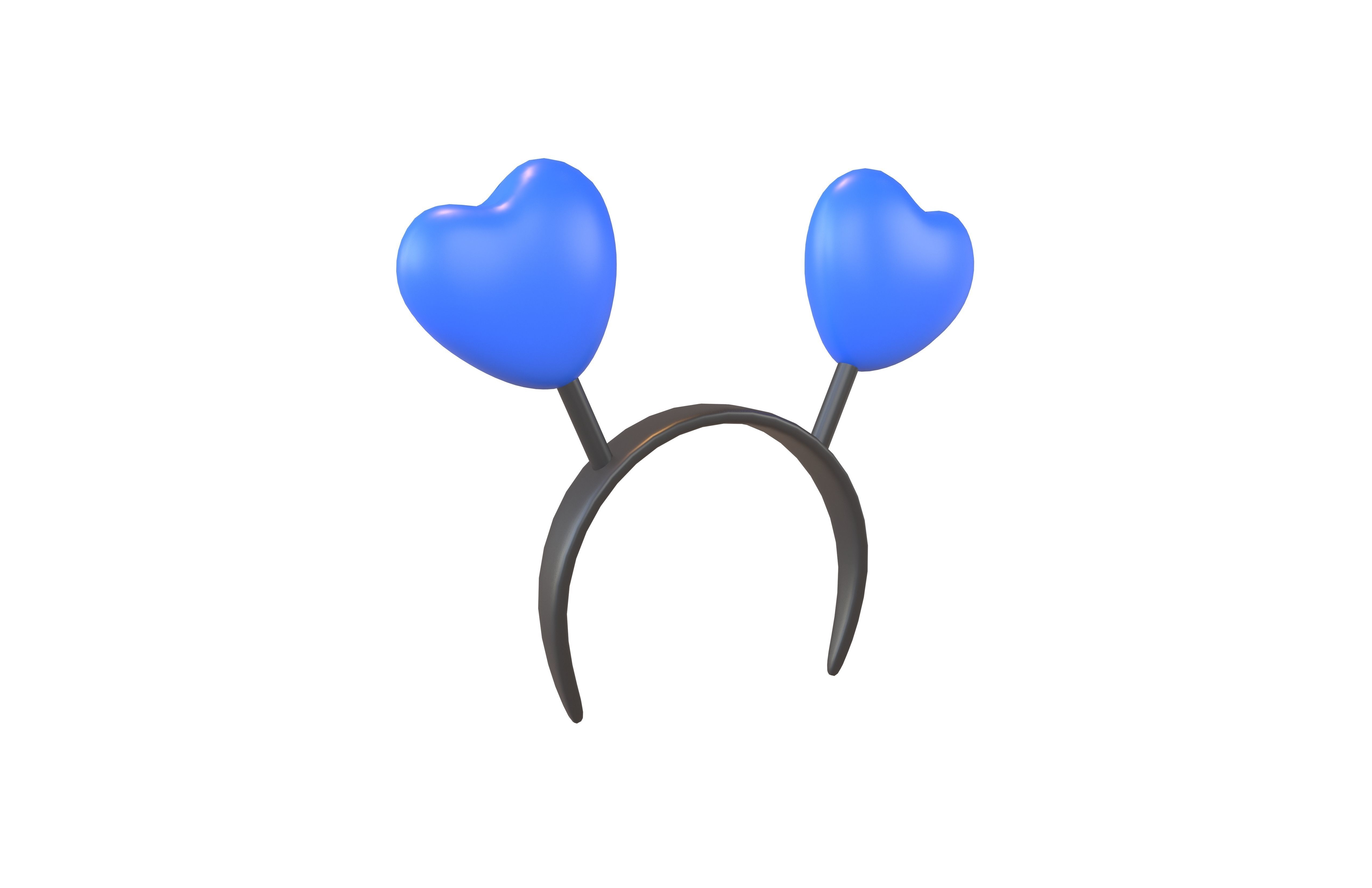 Heart Headband v1 004 Low-poly 3D model_1