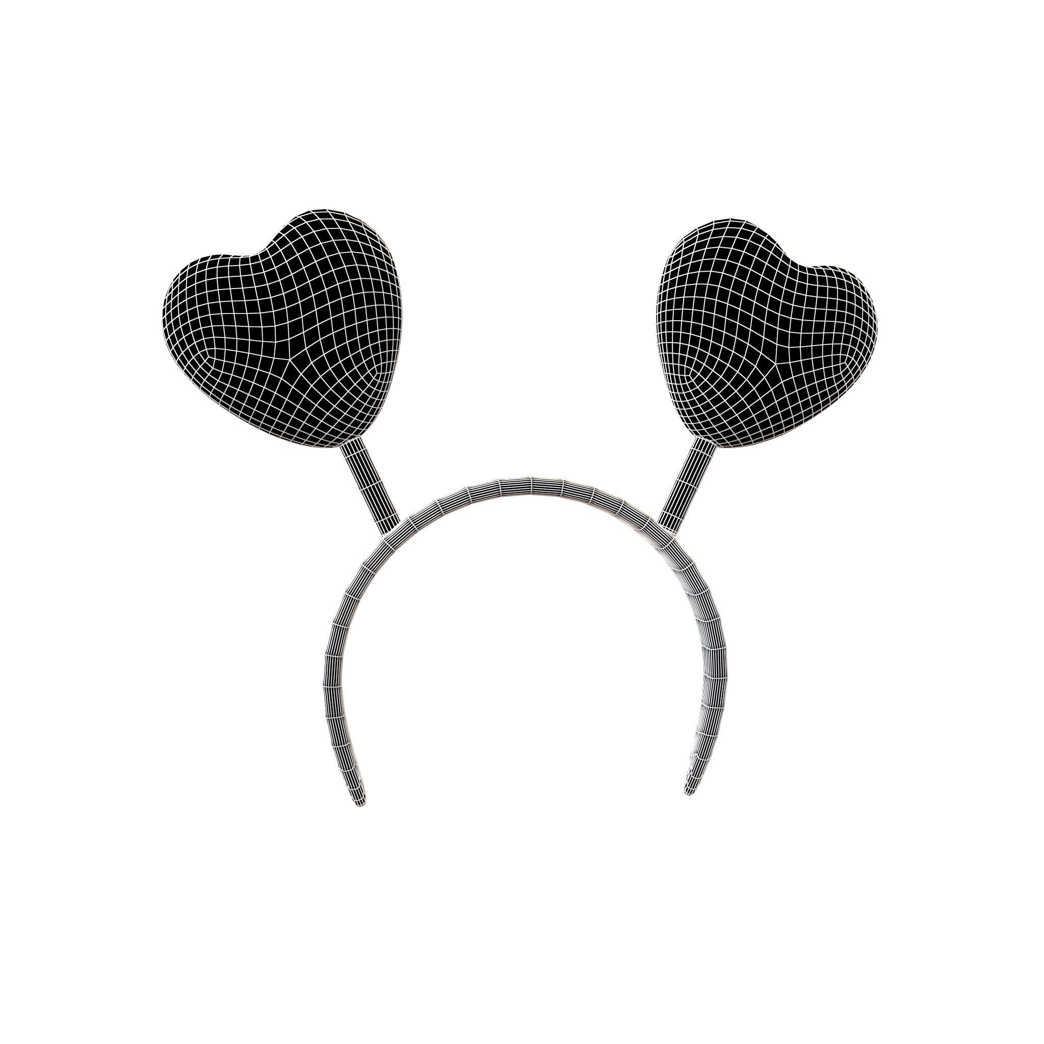 Heart Headband v1 004 Low-poly 3D model_4