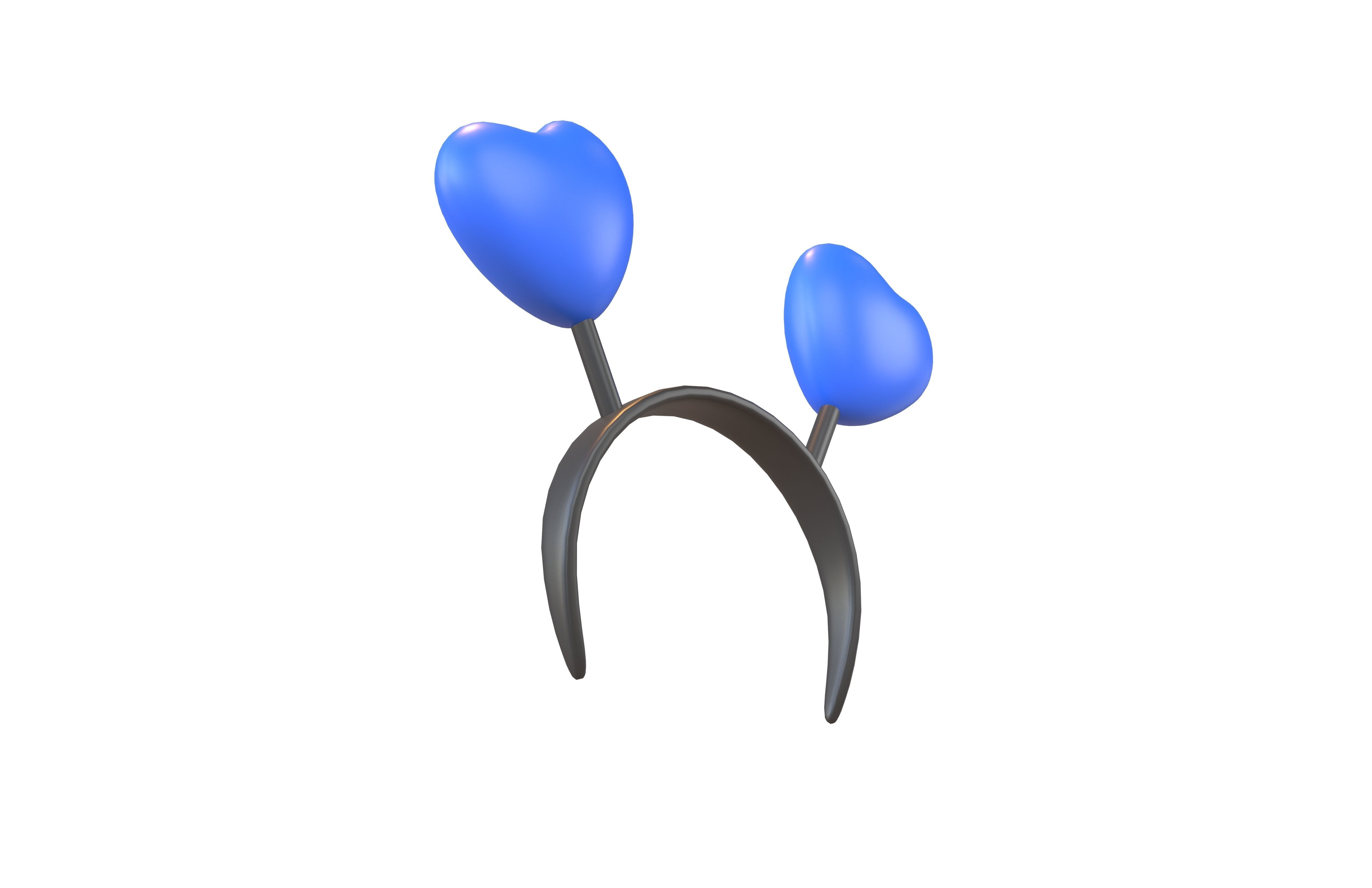 Heart Headband v1 004 Low-poly 3D model_3