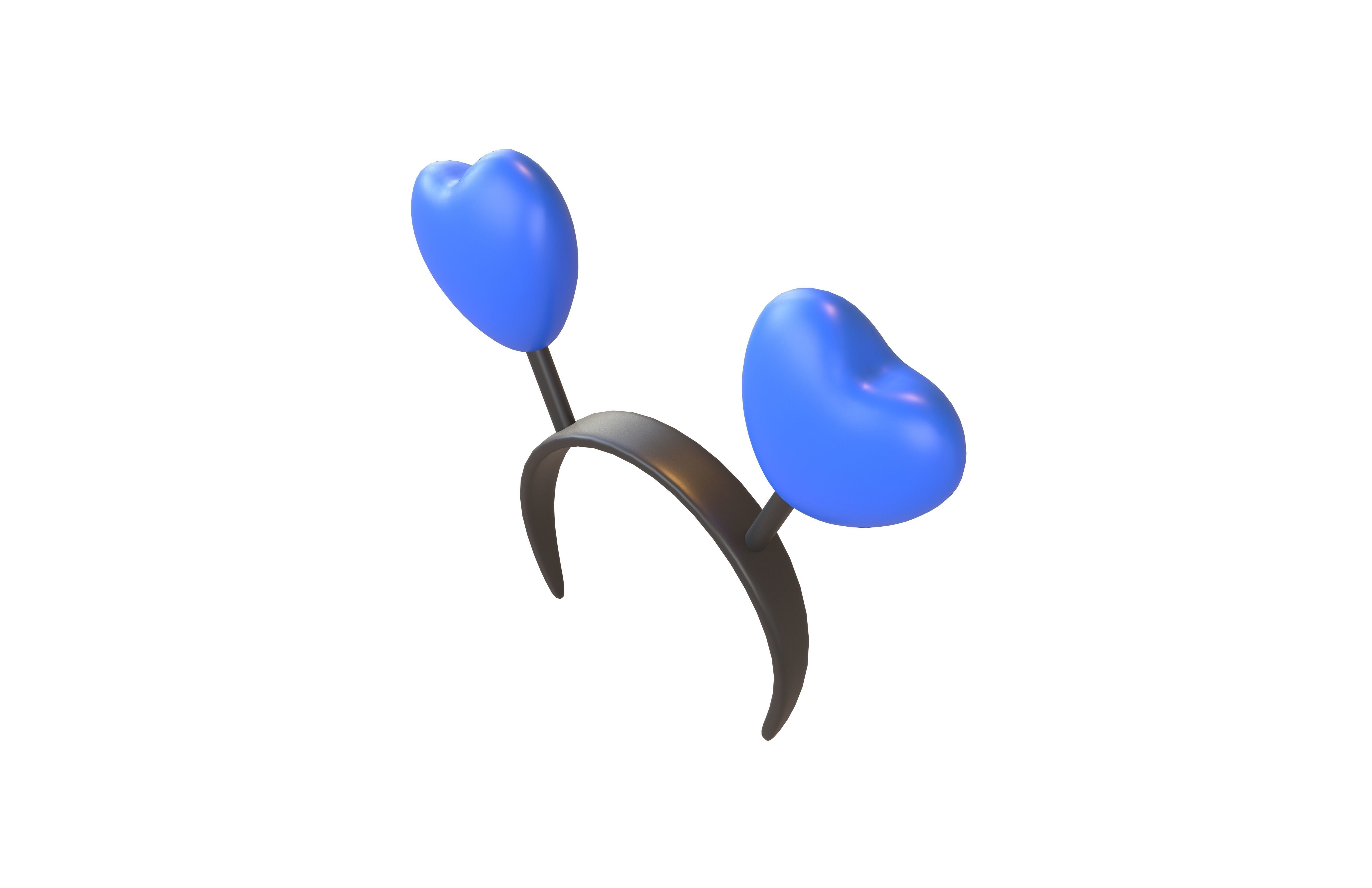 Heart Headband v1 004 Low-poly 3D model_2